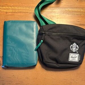 Starbucks Bundle!  Hershel Supply Co. Belt Bag and Passport Wallet